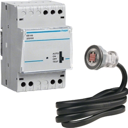 Выключатель сумеречный 0-2000 Лк, на дин-рейку с датчиком освещённости EEN002(IP55), 16А 250В, ширина 1М(17,5мм)