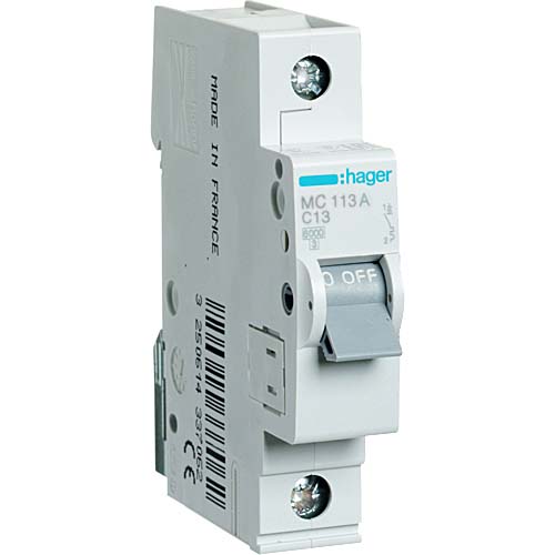 Автомат Hager C13А / 1 пол / MC113A - фото 1