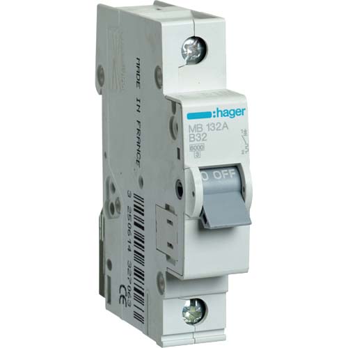 Автомат Hager B32А / 1 пол / MB132A - фото 1