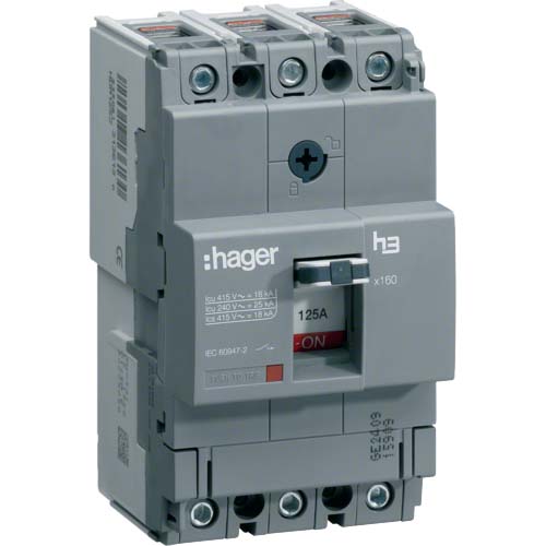Автомат Hager 80-50А / 3 пол / X160 / 40kA / HNA080H - фото 1