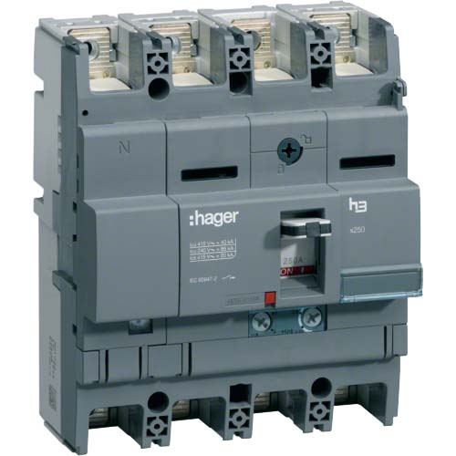 Автомат Hager 125-80А / 3 пол / X250 / 40kA / HNB126H - фото 1