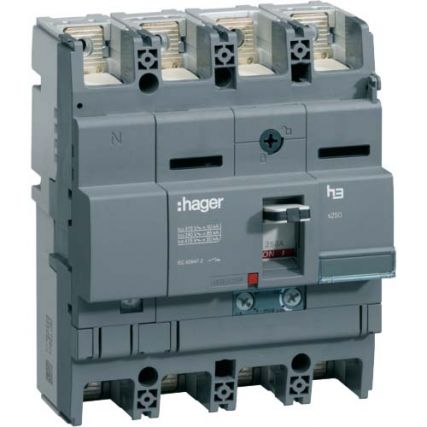 Автомат Hager 250-160А / 4 пол / X250 / 40kA / HNB251H