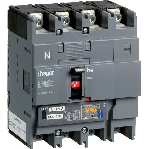 Автомат Hager 250-100А / 4 пол / H250 / 50kA / HNC251H - фото 1