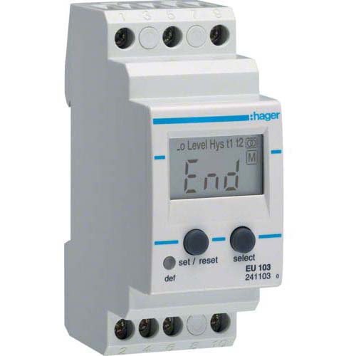 Реле контроля тока / 0,1 - 600A / 230 V / LCD / 1 фаза / EU103 - фото 1