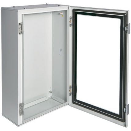 Щит Orion Hager / 650х400х200 мм (ВхШхГ) / прозрачная дверь / IP65 / пустой / сталь / настенной установки / FL167A