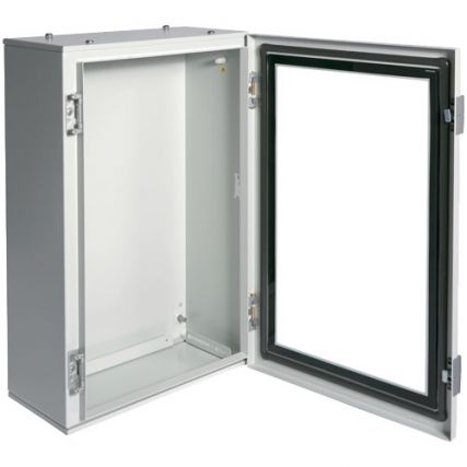 Щит Orion Hager / 600х400х200 мм (ВхШхГ) / прозрачная дверь / IP65 / пустой / сталь / настенной установки / FL164A