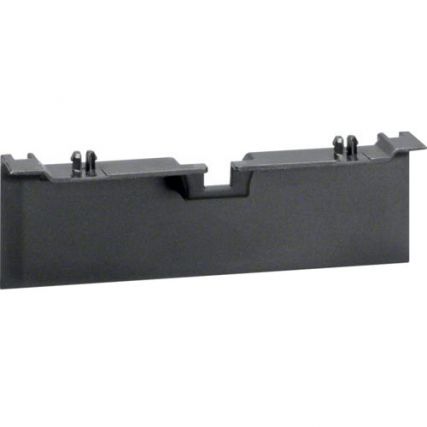 Нижняя накладка держателей устройств 45х45 / для плинтуса 20х115 мм (ВхШ) / черный - графит / RAL9011 / Hager / SL20115A9011