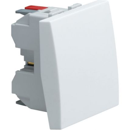 Выключатель одноклавишный (перекрестный) / 45х45 / 10A / 250V AC / белый / Systo Hager / WS010