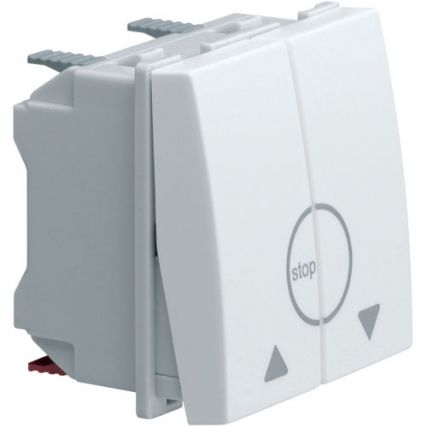 Выключатель для жалюзей / кнопочный / 250V / 45х45 / белый / Systo Hager / WS301